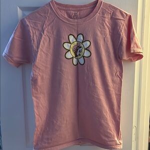 Pink Kids T-Shirt with Flower Design